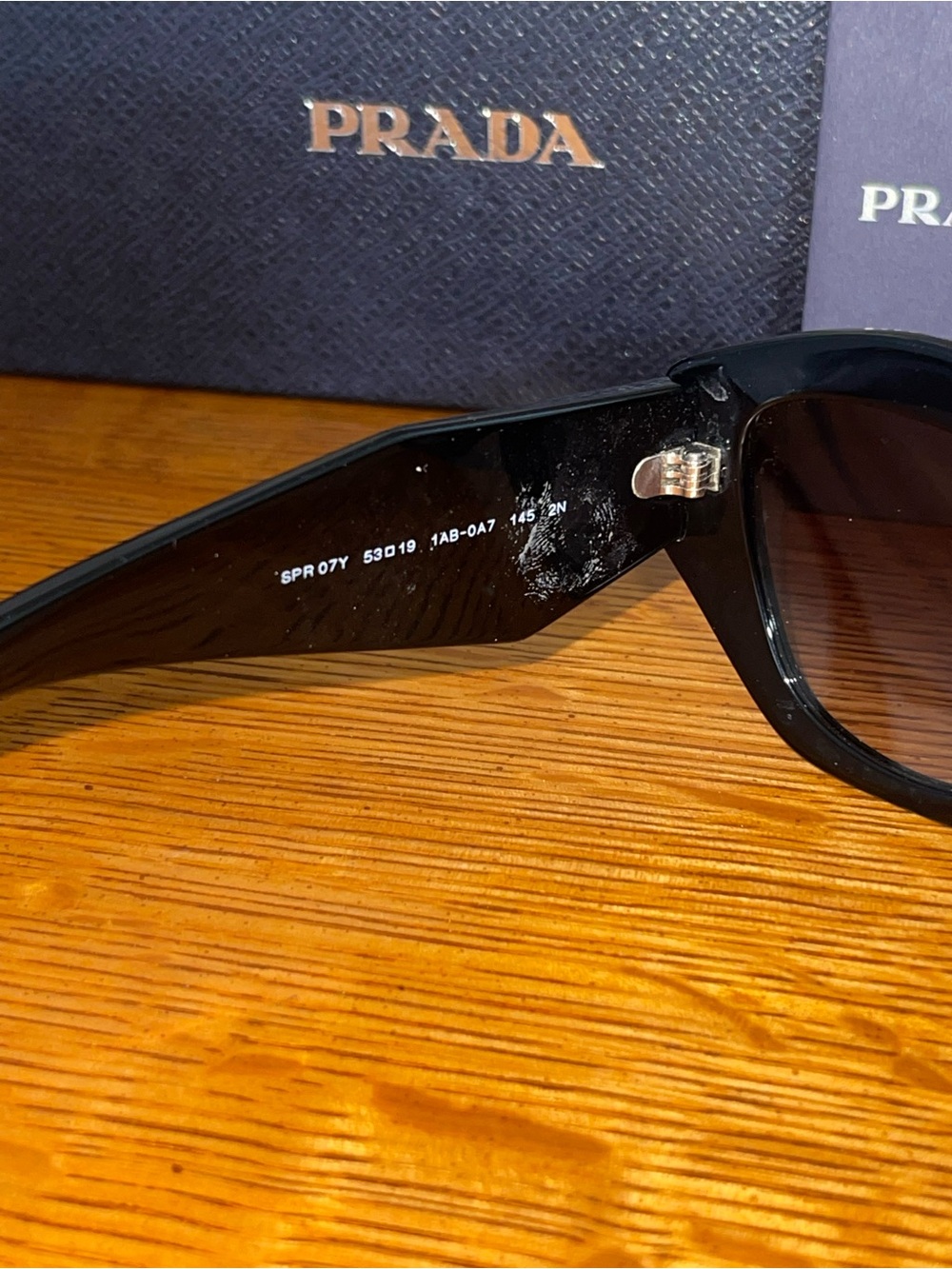 Authentic Prada Black Cat-Eye Sunglasses with Gradient Lenses - Picture 9 of 15
